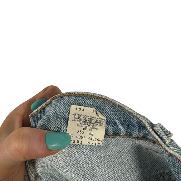 Levis 950 Relaxed Fit Tapered Leg Light Wash Orange Tab Vintage Jeans Womens 14 - Picture 8 of 8